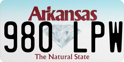 AR license plate 980LPW