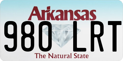 AR license plate 980LRT
