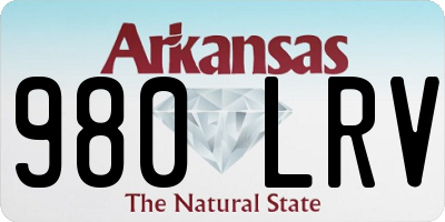 AR license plate 980LRV