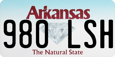 AR license plate 980LSH