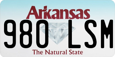 AR license plate 980LSM