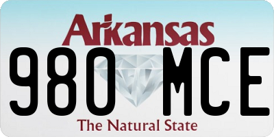 AR license plate 980MCE