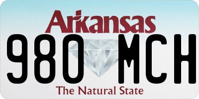 AR license plate 980MCH
