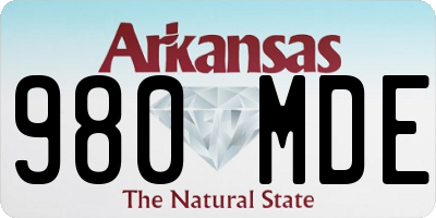 AR license plate 980MDE