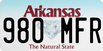AR license plate 980MFR