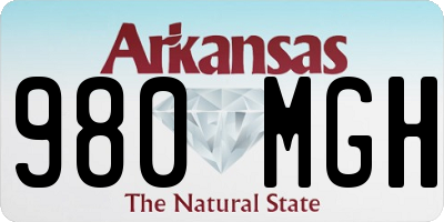 AR license plate 980MGH