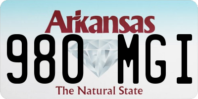 AR license plate 980MGI