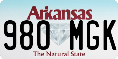 AR license plate 980MGK