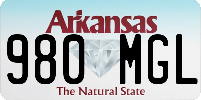AR license plate 980MGL
