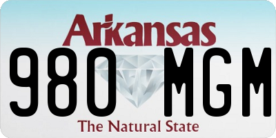 AR license plate 980MGM