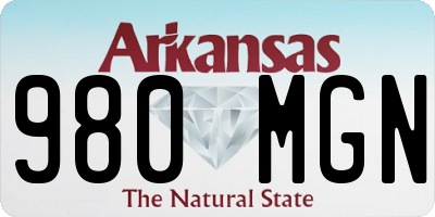 AR license plate 980MGN
