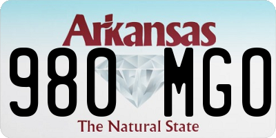 AR license plate 980MGO