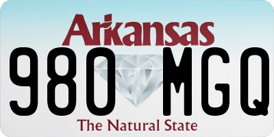 AR license plate 980MGQ