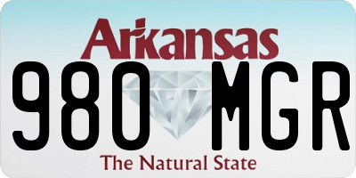 AR license plate 980MGR