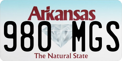 AR license plate 980MGS