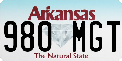 AR license plate 980MGT
