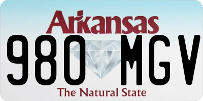 AR license plate 980MGV