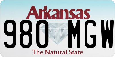 AR license plate 980MGW