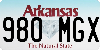 AR license plate 980MGX