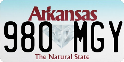AR license plate 980MGY