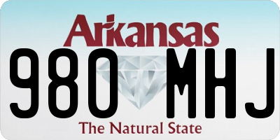 AR license plate 980MHJ