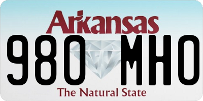 AR license plate 980MHO