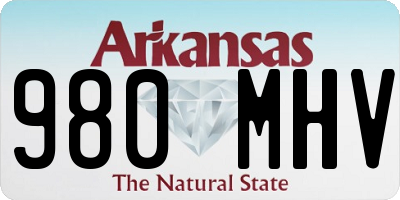 AR license plate 980MHV