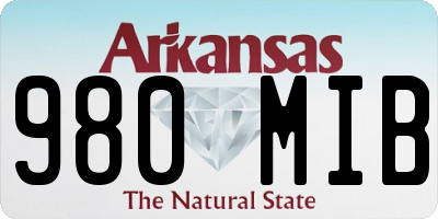 AR license plate 980MIB