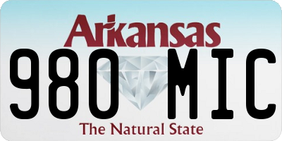 AR license plate 980MIC