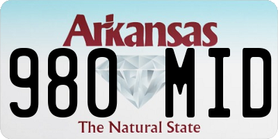AR license plate 980MID