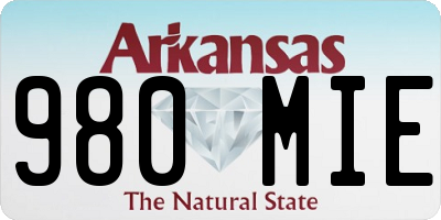AR license plate 980MIE