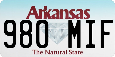 AR license plate 980MIF