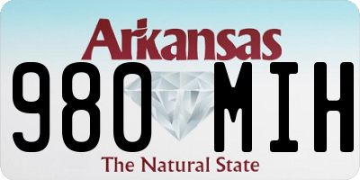 AR license plate 980MIH