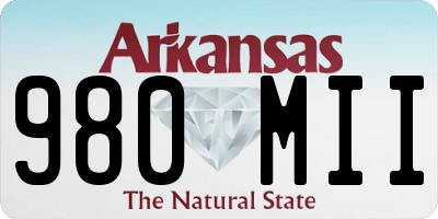AR license plate 980MII