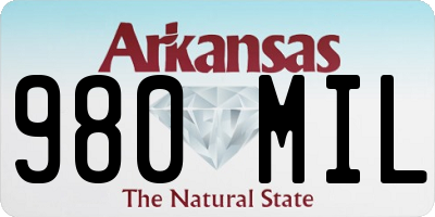 AR license plate 980MIL