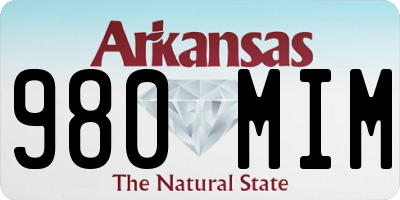 AR license plate 980MIM