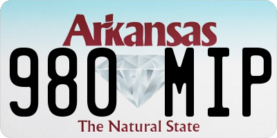 AR license plate 980MIP