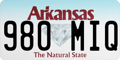 AR license plate 980MIQ