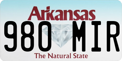 AR license plate 980MIR
