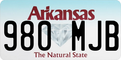 AR license plate 980MJB