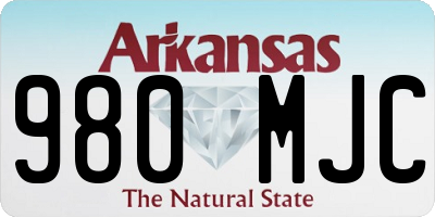AR license plate 980MJC
