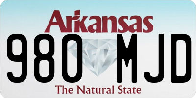 AR license plate 980MJD