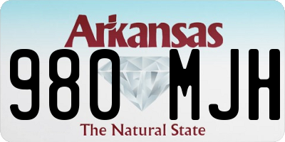 AR license plate 980MJH
