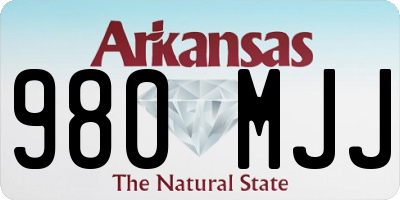 AR license plate 980MJJ
