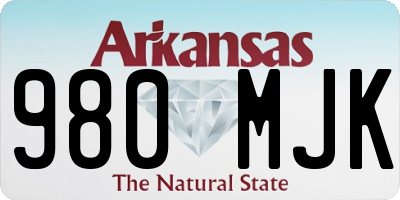 AR license plate 980MJK