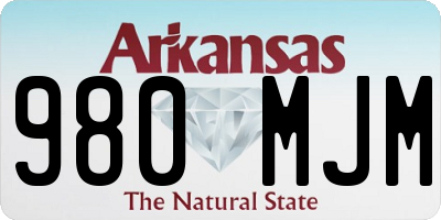 AR license plate 980MJM
