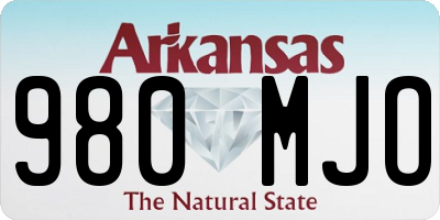AR license plate 980MJO