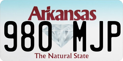 AR license plate 980MJP
