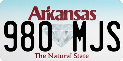 AR license plate 980MJS