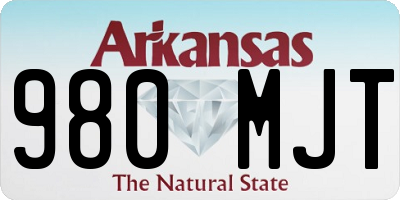 AR license plate 980MJT